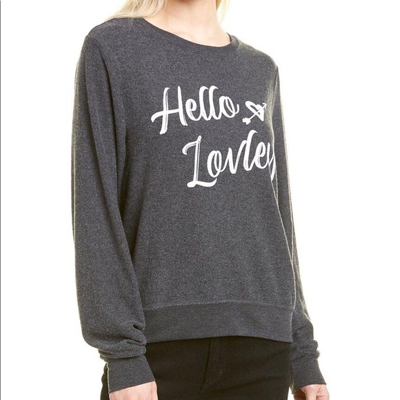 WildFox | Hello Lovley Baggy Sweatshirt Size Small Beautiful Christmas gift - Picture 3 of 9